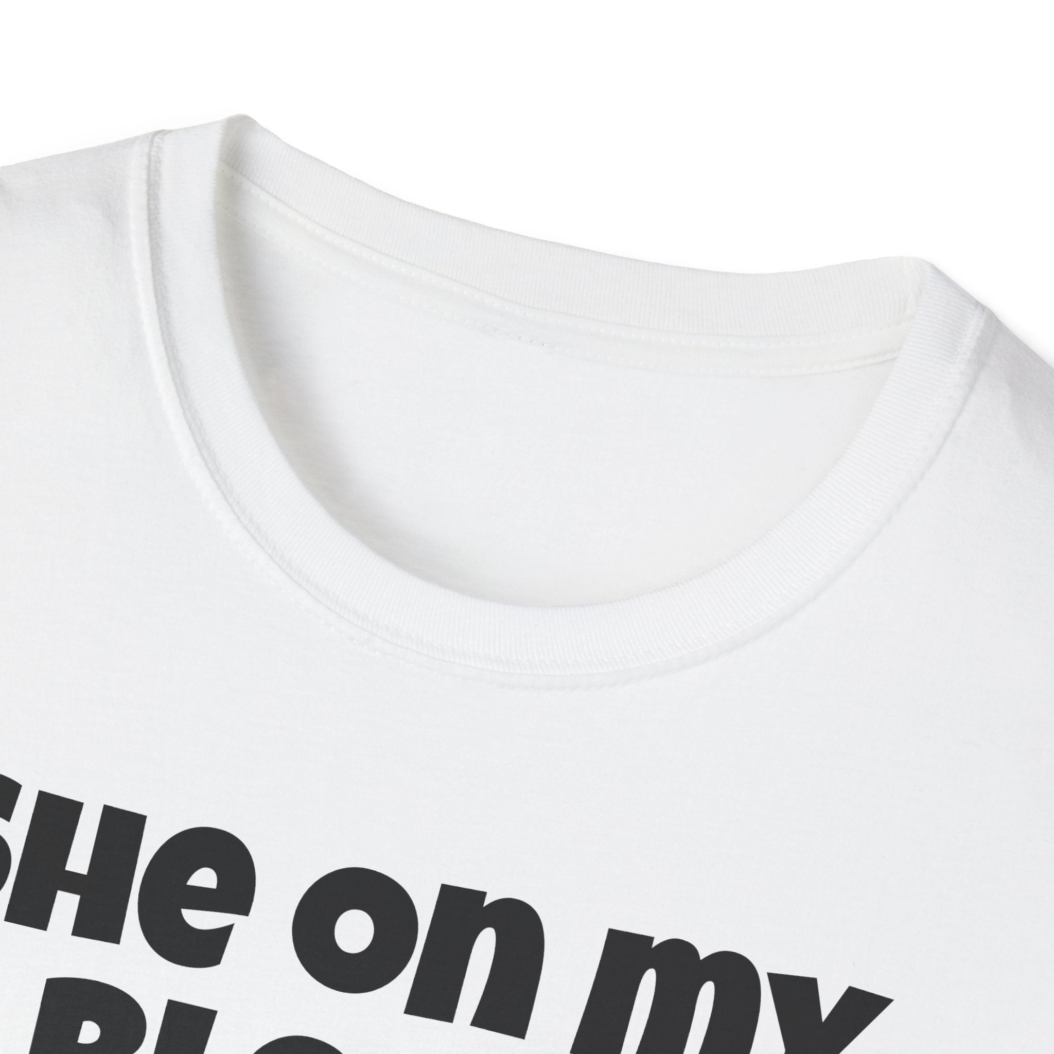 T-Shirt — "She On My Blocks 'Til I Blast" Color Block Graphic Tee